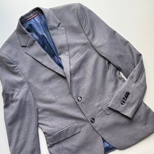 Soul of London Fancy Two Button Slim Fit Blazer 38R Gray